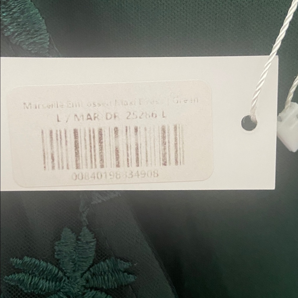 Baltic Born Emerald Green Maxi Dress with Leaf Embroidery - Picture 10 of 11